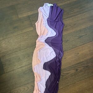 Purple and Pink Layered Dress